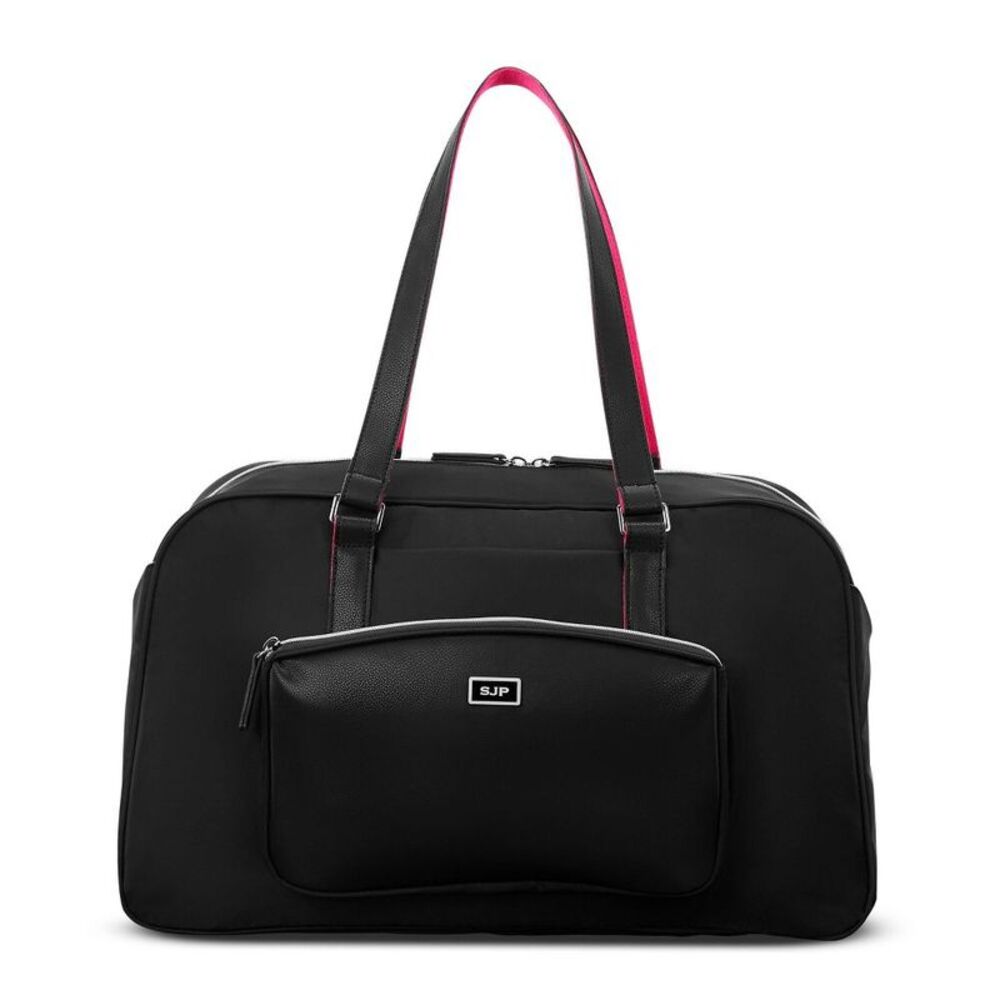 Black Travel Bag with Pink Highlights